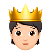 🫅🏻 Emoji Persona Con Corona: Tono De Piel Claro en Apple iOS 16.4.