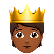 Emoji 🫅🏾 Persona Con La Corona: Carnagione Abbastanza Scura su Apple iOS 16.4.