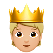 🫅🏼 Emoji Persona Con Corona: Tono De Piel Claro Medio en Apple iOS 16.4.