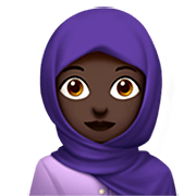 🧕🏿 Emoji Mujer Con Hiyab: Tono De Piel Oscuro en Apple iOS 16.4.