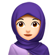 🧕🏻 Emoji Mujer Con Hiyab: Tono De Piel Claro en Apple iOS 16.4.