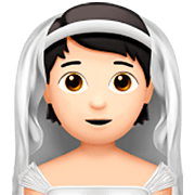 Emoji 👰🏻 Persona Con Velo: Carnagione Chiara su Apple iOS 16.4.