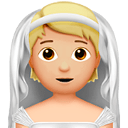 Émoji 👰🏼 Personne Mariée Avec Voile : Peau Moyennement Claire sur Apple iOS 16.4.