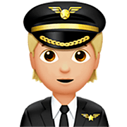 Emoji 🧑🏼‍✈️ Pilota: Carnagione Abbastanza Chiara su Apple iOS 16.4.