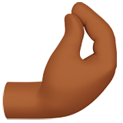 🤌🏾 Emoji zusammengedrückte Finger: mitteldunkle Hautfarbe Apple iOS 16.4.