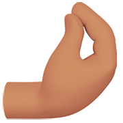 Emoji 🤌🏽 Mano A Pigna: Carnagione Olivastra su Apple iOS 16.4.