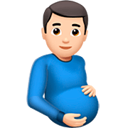 🫃🏻 Emoji Hombre Embarazado: Tono De Piel Claro en Apple iOS 16.4.