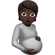 🫄🏿 Emoji Persona Embarazada: Tono De Piel Oscuro en Apple iOS 16.4.