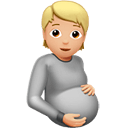 🫄🏼 Emoji Persona Embarazada: Tono De Piel Claro Medio en Apple iOS 16.4.