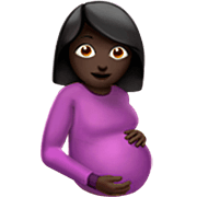 🤰🏿 Emoji Mujer Embarazada: Tono De Piel Oscuro en Apple iOS 16.4.