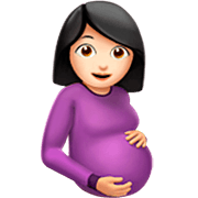 🤰🏻 Emoji Mujer Embarazada: Tono De Piel Claro en Apple iOS 16.4.