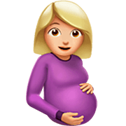 🤰🏼 Emoji Mujer Embarazada: Tono De Piel Claro Medio en Apple iOS 16.4.