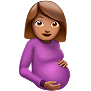 🤰🏽 Emoji Mujer Embarazada: Tono De Piel Medio en Apple iOS 16.4.