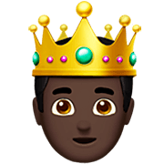 Emoji 🤴🏿 Principe: Carnagione Scura su Apple iOS 16.4.
