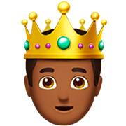 🤴🏾 Emoji Príncipe: Pele Morena Escura na Apple iOS 16.4.