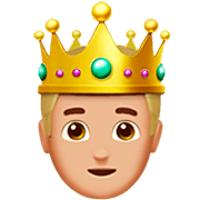 🤴🏼 Emoji Príncipe: Tono De Piel Claro Medio en Apple iOS 16.4.