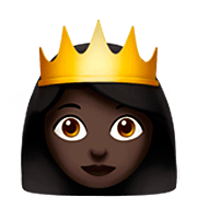 👸🏿 Emoji Princesa: Tono De Piel Oscuro en Apple iOS 16.4.