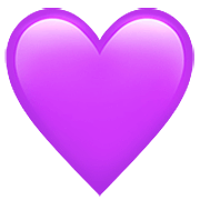 Émoji 💜 Cœur Violet sur Apple iOS 16.4.