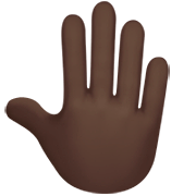 🤚🏿 Emoji Dorso Da Mão Levantado: Pele Escura na Apple iOS 16.4.