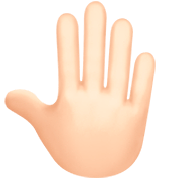 🤚🏻 Emoji erhobene Hand von hinten: helle Hautfarbe Apple iOS 16.4.