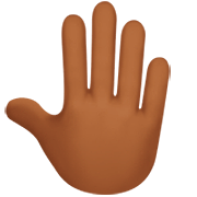 Emoji 🤚🏾 Dorso Mano Alzata: Carnagione Abbastanza Scura su Apple iOS 16.4.