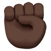 ✊🏿 Emoji erhobene Faust: dunkle Hautfarbe Apple iOS 16.4.