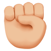 ✊🏼 Emoji Puño En Alto: Tono De Piel Claro Medio en Apple iOS 16.4.