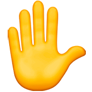 ✋ Emoji Mão Levantada na Apple iOS 16.4.