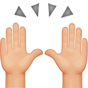 Emoji 🙌🏼 Mani Alzate: Carnagione Abbastanza Chiara su Apple iOS 16.4.