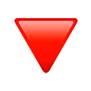 Emoji 🔻 Triangolo Rosso Con Punta Verso Il Basso su Apple iOS 16.4.