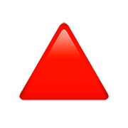 Emoji 🔺 Triangolo Rosso Con Punta Verso L’alto su Apple iOS 16.4.