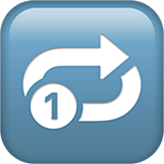 Emoji 🔂 Pulsante Di Ripetizione Della Riproduzione Di Una Traccia su Apple iOS 16.4.