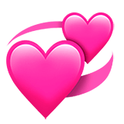 Émoji 💞 Cœurs Qui Tournent sur Apple iOS 16.4.