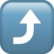 Emoji ⤴️ Freccia Curva In Alto su Apple iOS 16.4.
