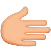 Emoji 🫱🏼 Mano Destra: Carnagione Abbastanza Chiara su Apple iOS 16.4.