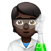 Emoji 🧑🏿‍🔬 Persona Che Lavora In Campo Scientifico: Carnagione Scura su Apple iOS 16.4.