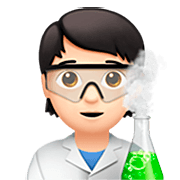 Emoji 🧑🏻‍🔬 Persona Che Lavora In Campo Scientifico: Carnagione Chiara su Apple iOS 16.4.