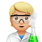 🧑🏼‍🔬 Emoji Científico: Tono De Piel Claro Medio en Apple iOS 16.4.