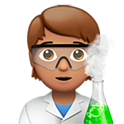Emoji 🧑🏽‍🔬 Persona Che Lavora In Campo Scientifico: Carnagione Olivastra su Apple iOS 16.4.