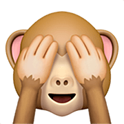 🙈 Emoji Mono Con Los Ojos Tapados en Apple iOS 16.4.