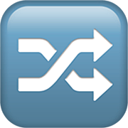 Emoji 🔀 Pulsante Di Riproduzione Casuale su Apple iOS 16.4.