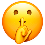 Emoji 🤫 Faccina Che Zittisce su Apple iOS 16.4.