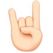 🤘🏻 Emoji Saudação Do Rock: Pele Clara na Apple iOS 16.4.