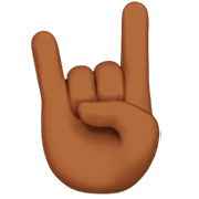 Emoji 🤘🏾 Segno Delle Corna: Carnagione Abbastanza Scura su Apple iOS 16.4.