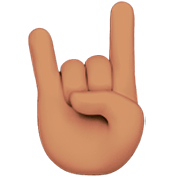 Emoji 🤘🏽 Segno Delle Corna: Carnagione Olivastra su Apple iOS 16.4.