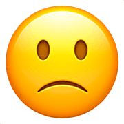 🙁 Emoji Cara Con El Ceño Ligeramente Fruncido en Apple iOS 16.4.
