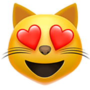 😻 Emoji Gato Sonriendo Con Ojos De Corazón en Apple iOS 16.4.