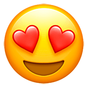 😍 Emoji Cara Sonriendo Con Ojos De Corazón en Apple iOS 16.4.
