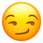 Emoji 😏 Faccina Con Sorrisetto su Apple iOS 16.4.