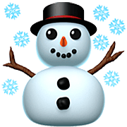 ☃️ Emoji Muñeco De Nieve Con Nieve en Apple iOS 16.4.
